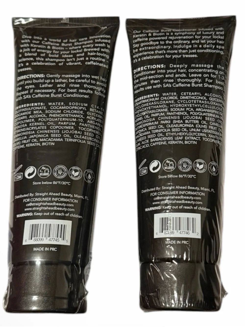Caffeine Burst Volumizing Shampoo/ Conditioner for Fine & Thinning Hair new